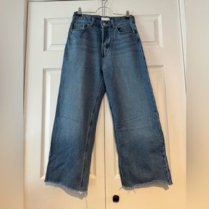H&M cropped wide leg jeans